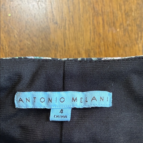 ANTONIO MELANI Black Floral Ruffle Blouse - Picture 2 of 5